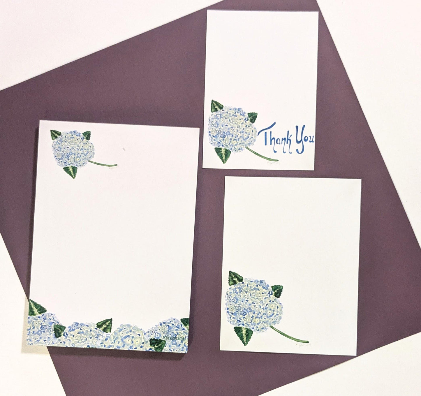 Blue Hydrangea Notepad