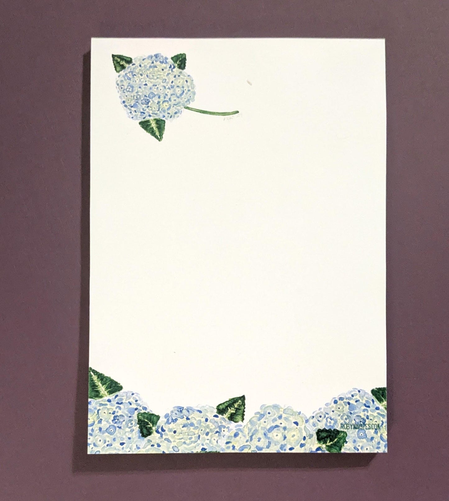 Blue Hydrangea Notepad