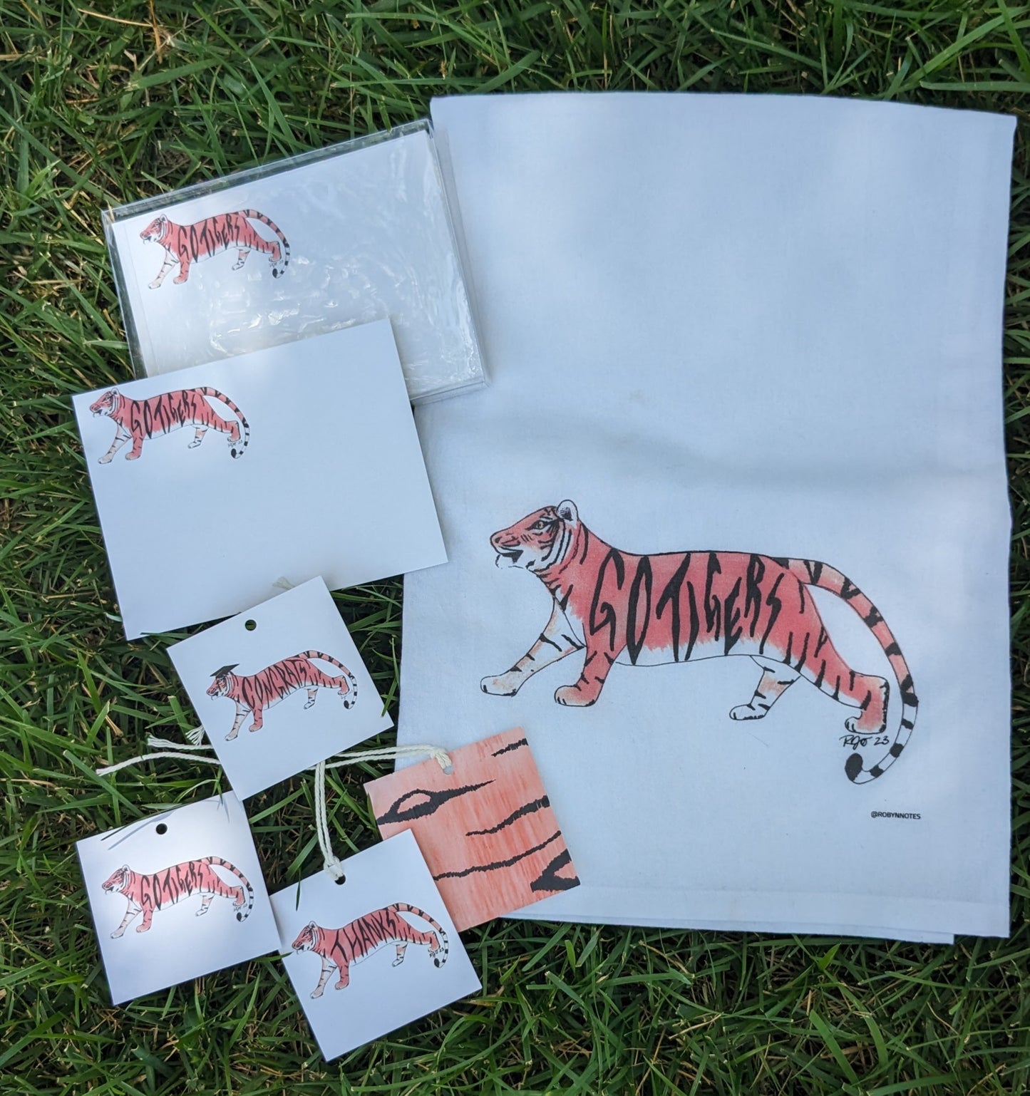 Go TIGERS Tiger Notecards