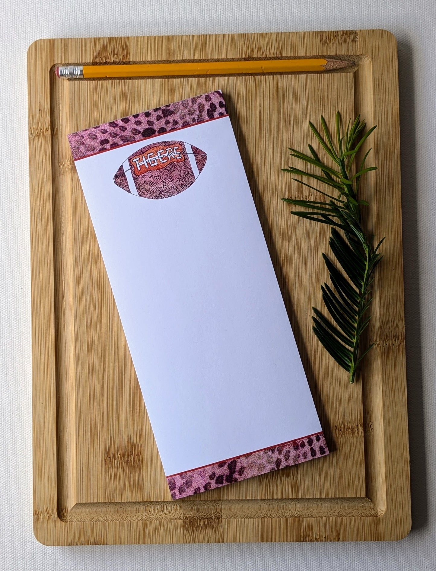 Tigers Football-Orange with Stripe Notepad
