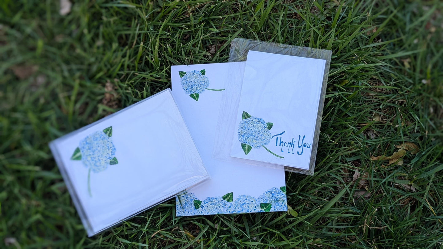 Blue Hydrangea Notepad