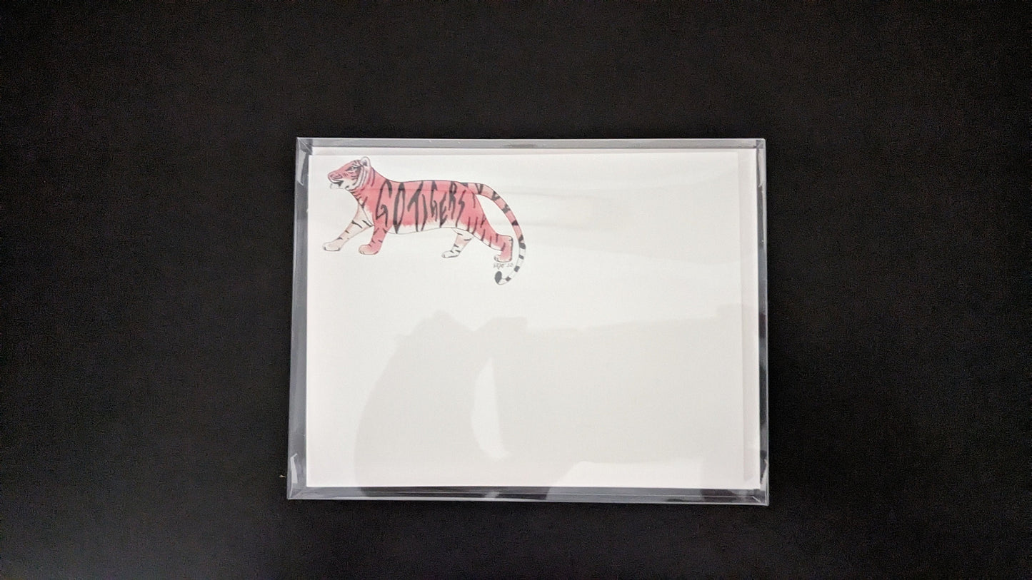 Go TIGERS Tiger Notecards