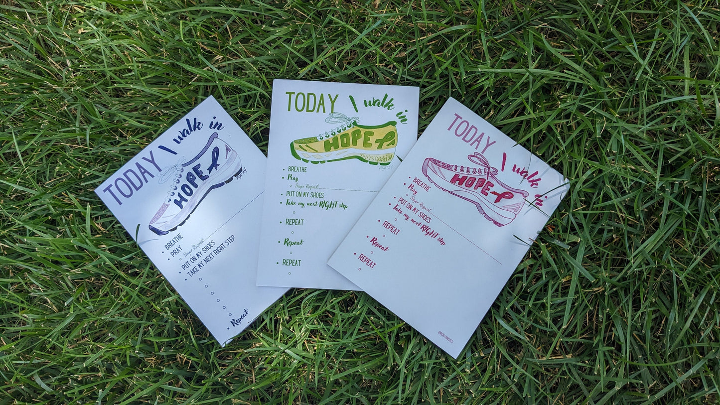 Green Shoe Walk in Hope Notepad