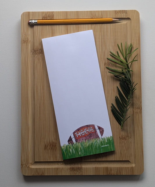 TIGERS Football in grass-Orange Notepad