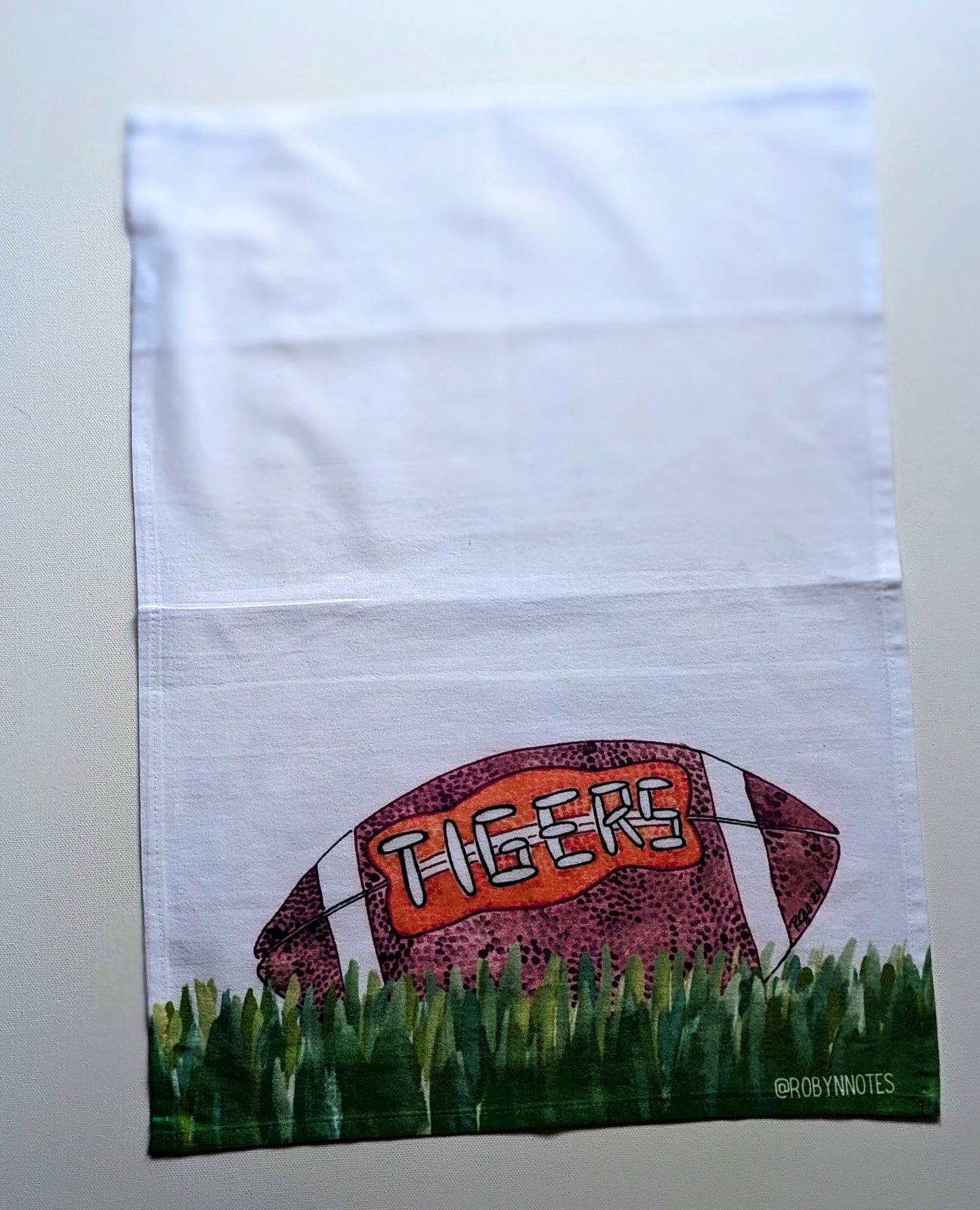 Orange TIGERS Football Tea Towel