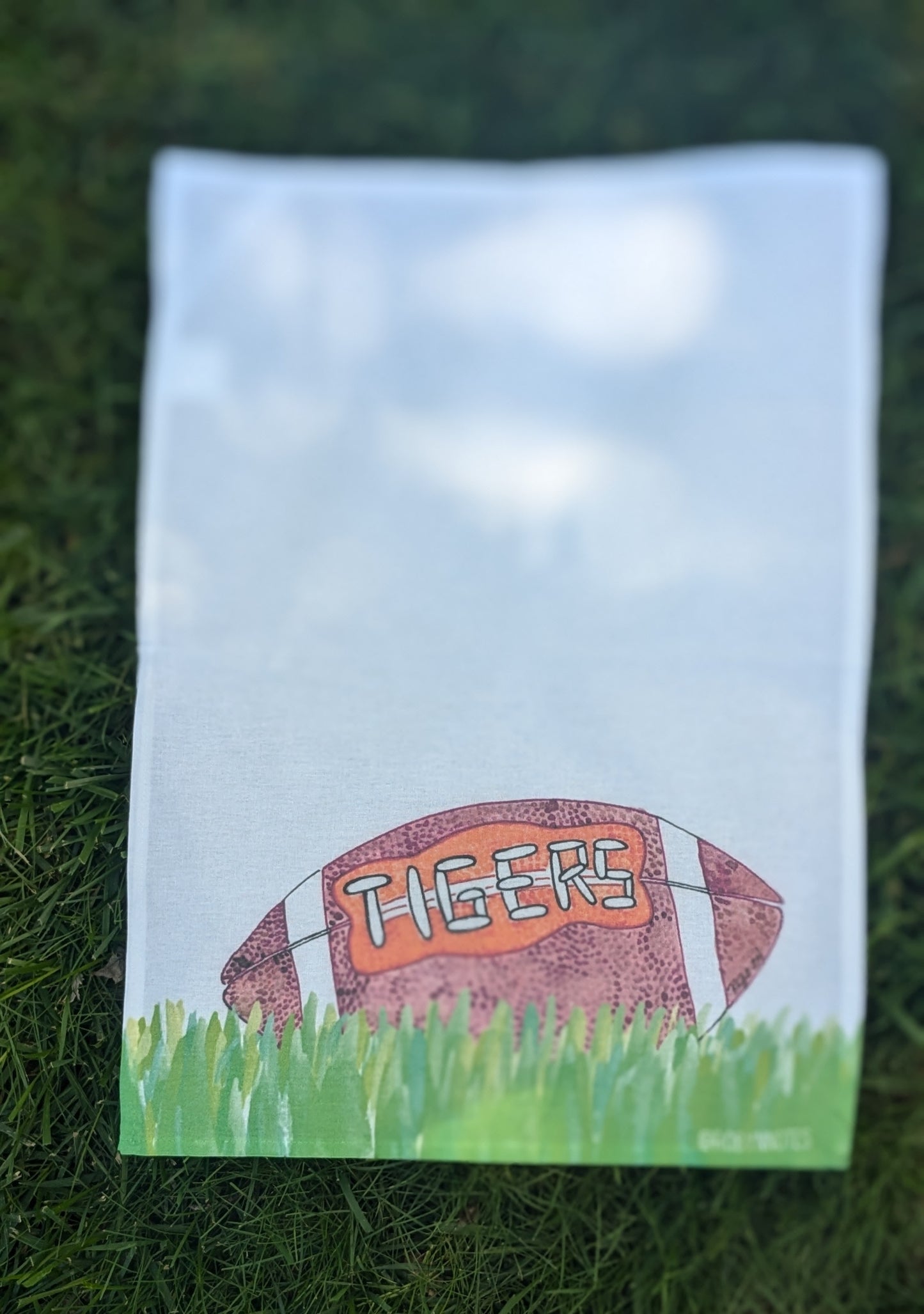 Orange TIGERS Football Tea Towel