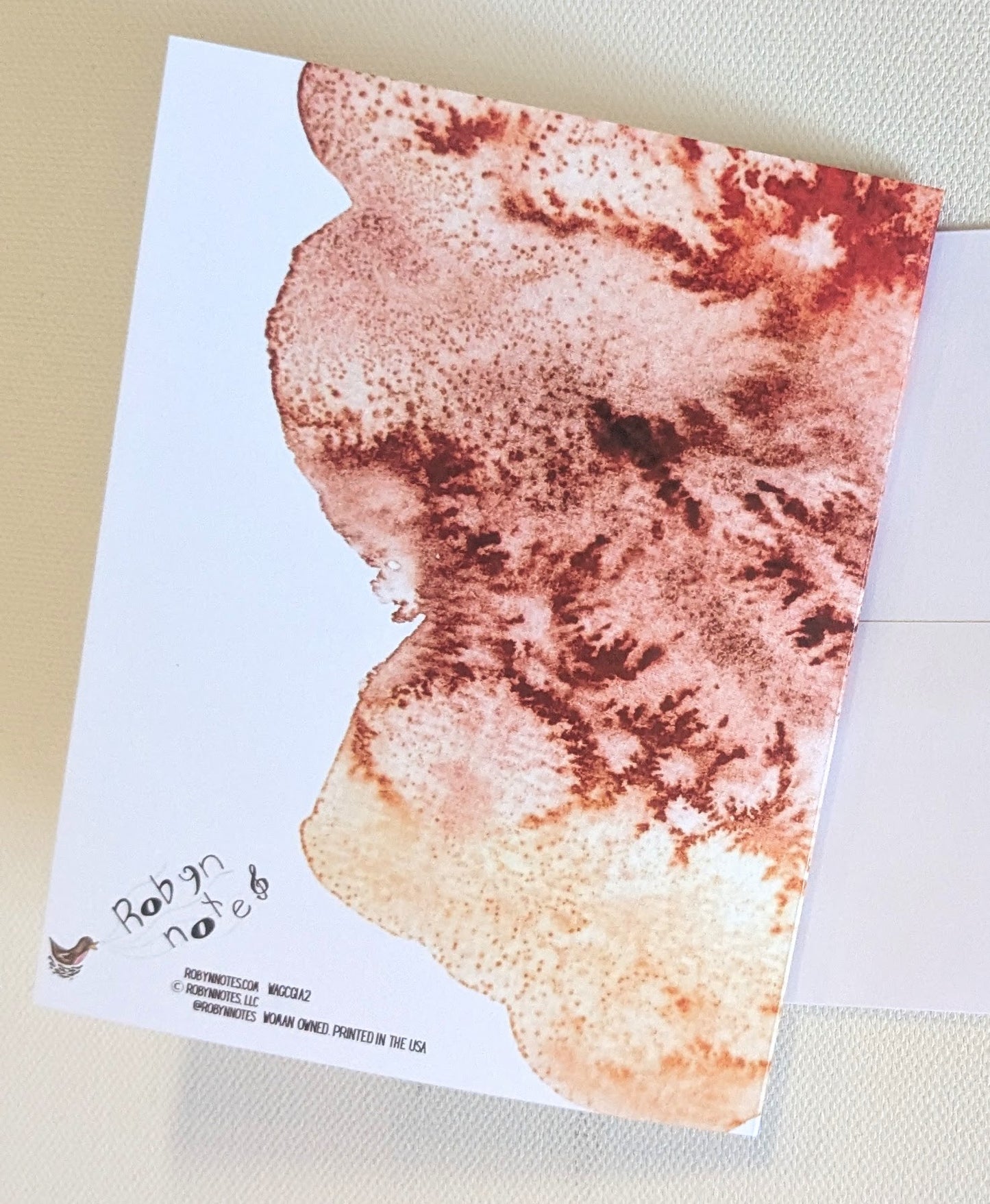 You are a Gift to me abstract rust Greeting Card  - Folded 4.25 x 5.5 in card, blank inside with A2 envelope