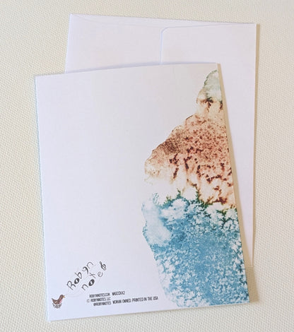 Cherished  Encouragement Greeting Card- Warm Autumn abstract  - Folded 4.25 x 5.5 in card, blank inside with A2 envelope