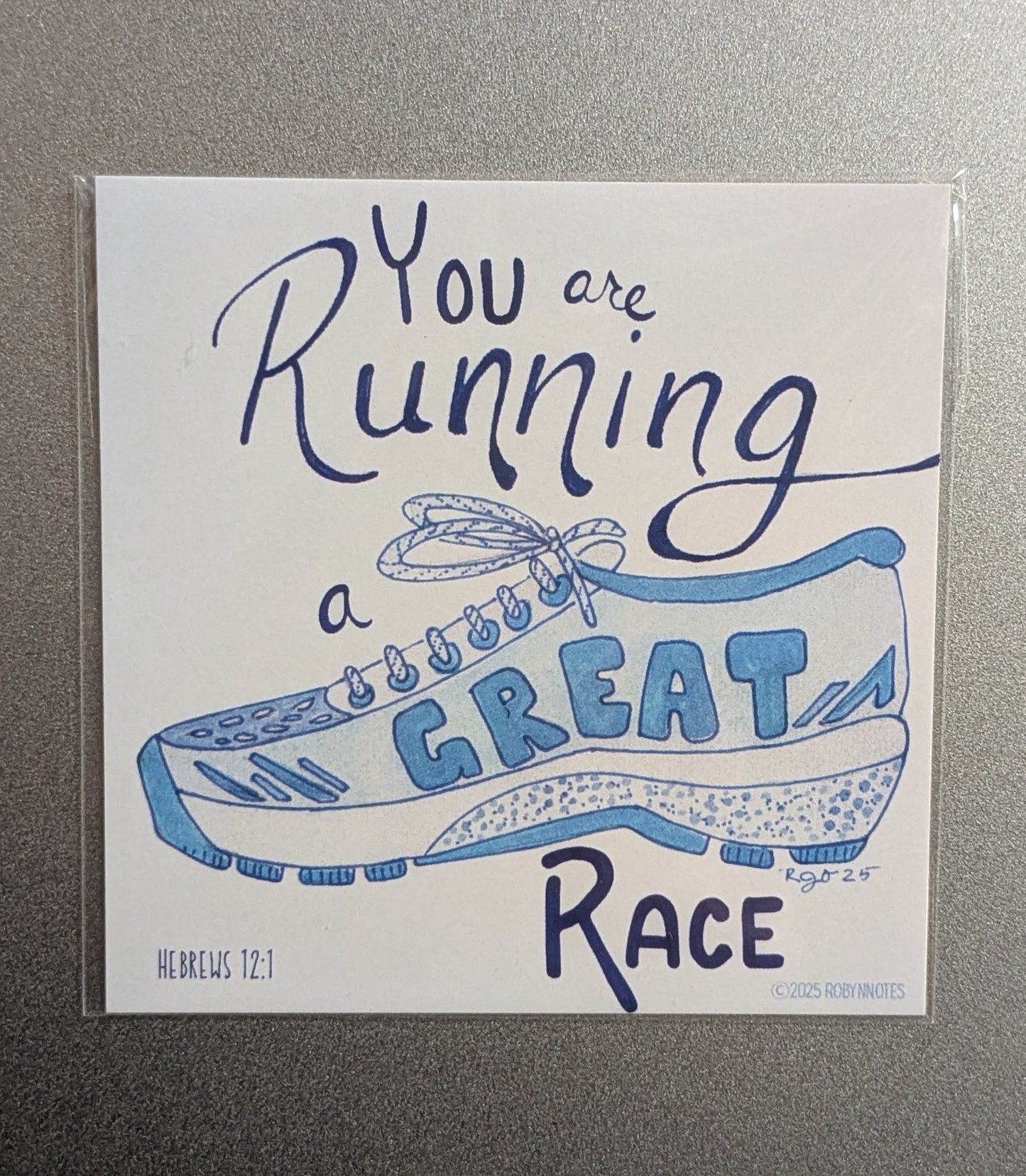 You are Running a Great Race 3 x 3 magnet