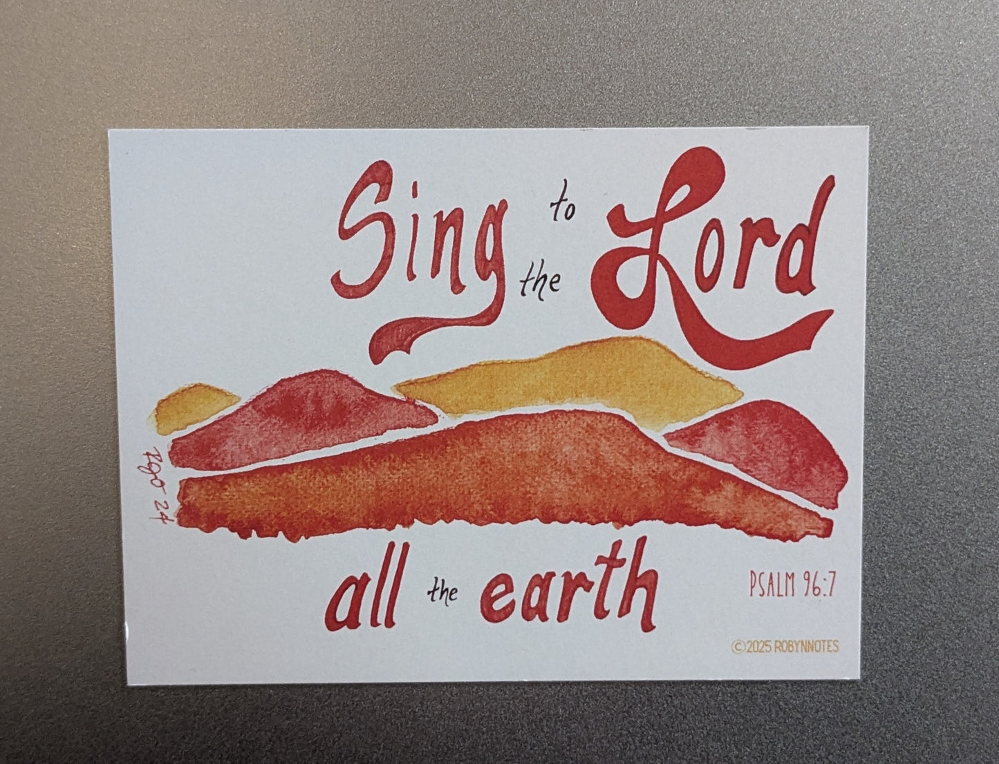 Sing to the Lord Mountain  3 x 4 magnet