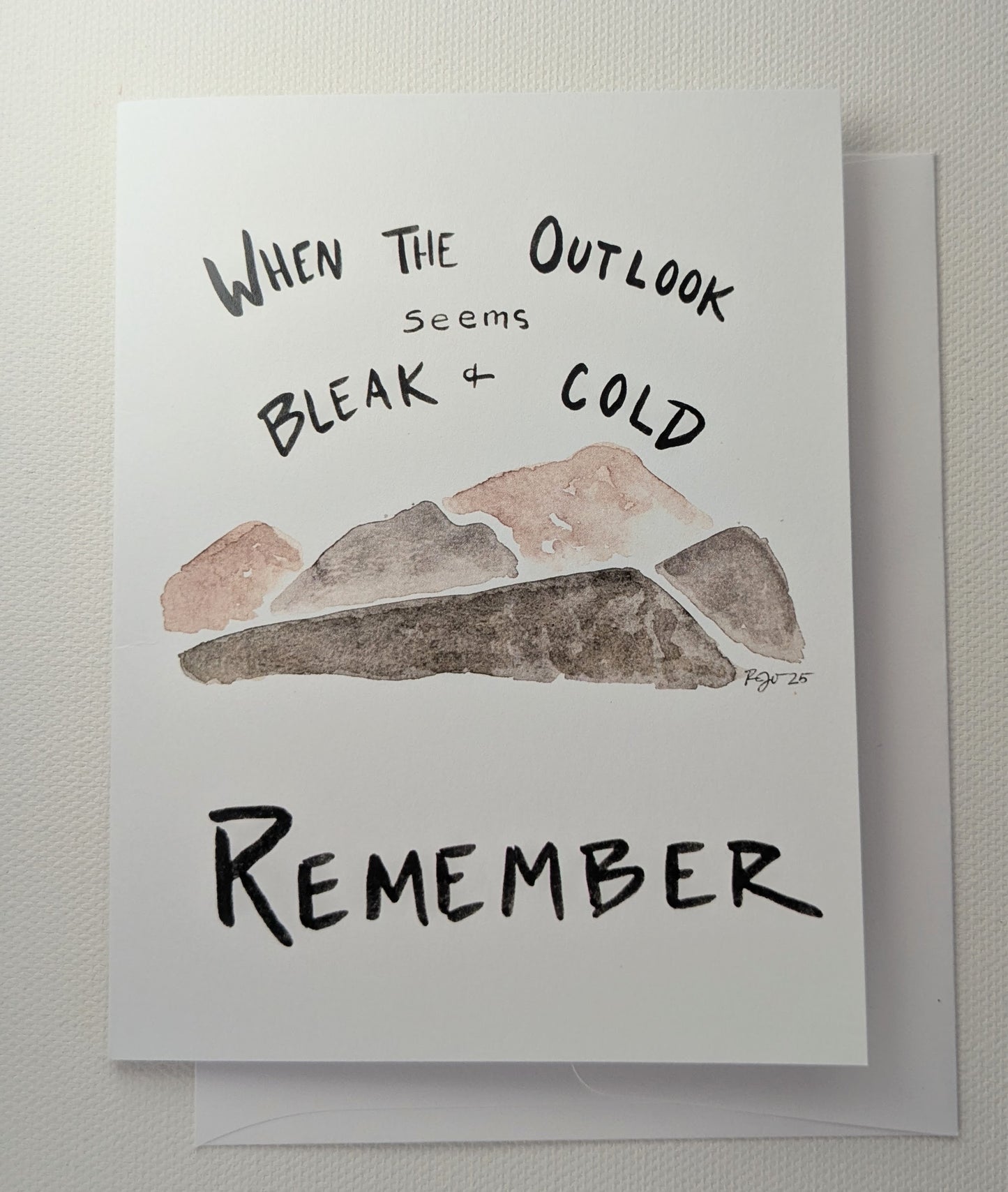 New Season is Coming Encouragement Greeting Card  - Folded 4.25 x 5.5 in card with A2 envelope