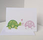 Love Turtles Valentine's Day Greeting Card- Folded 4.25 x 5.5 in card, blank inside with A2 envelope