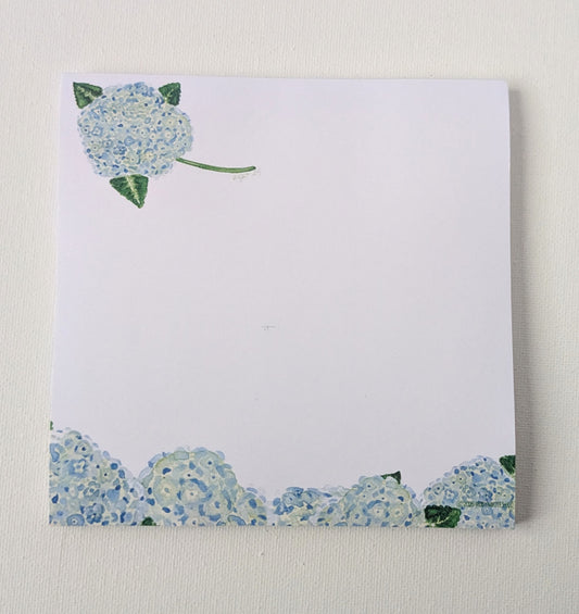 Blue Hydrangea Notepad -Square