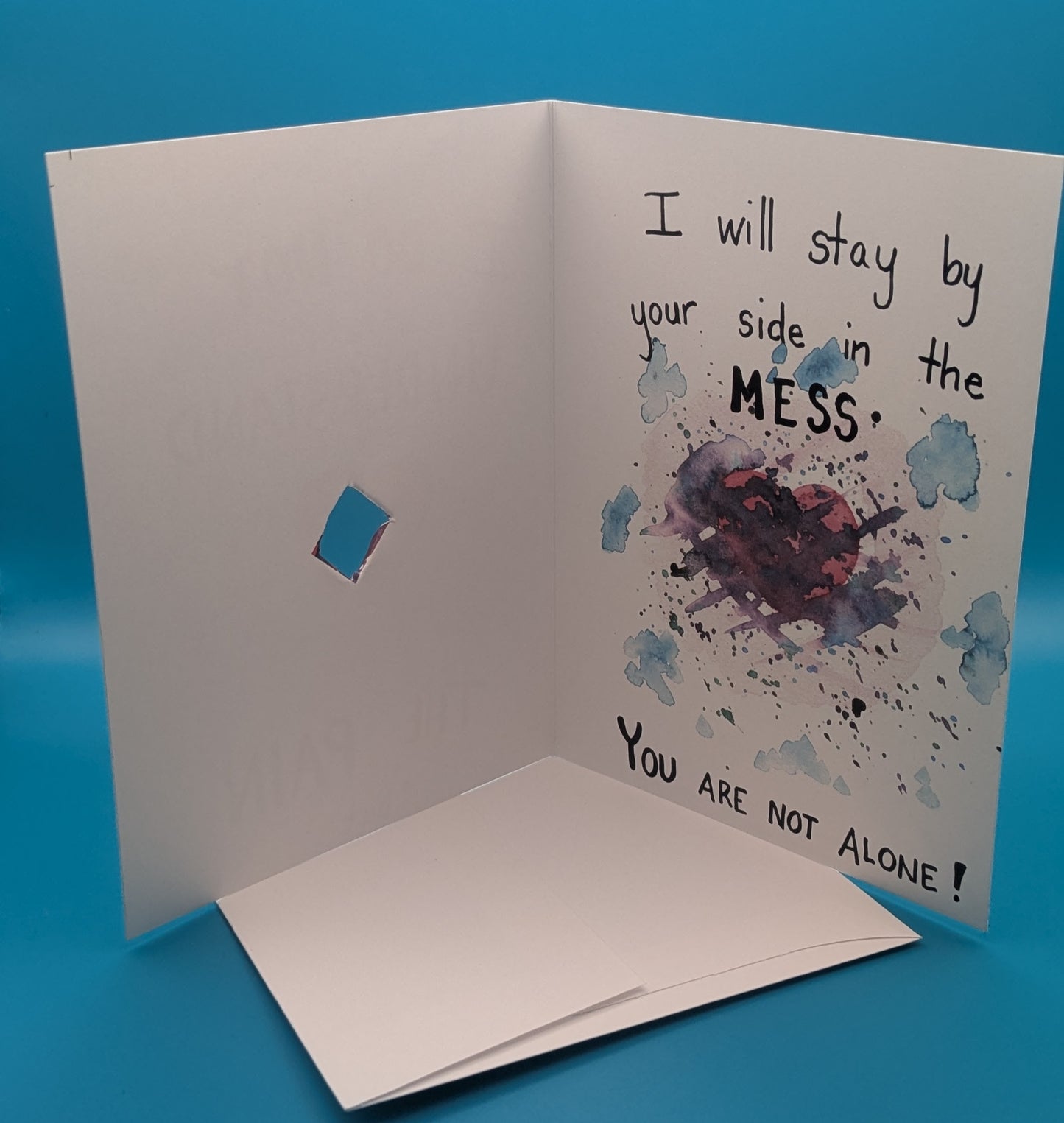 I don't understand but I will stay by your side greeting card  - Folded 4.25 x 5.5 in card with A2 envelope (Copy)