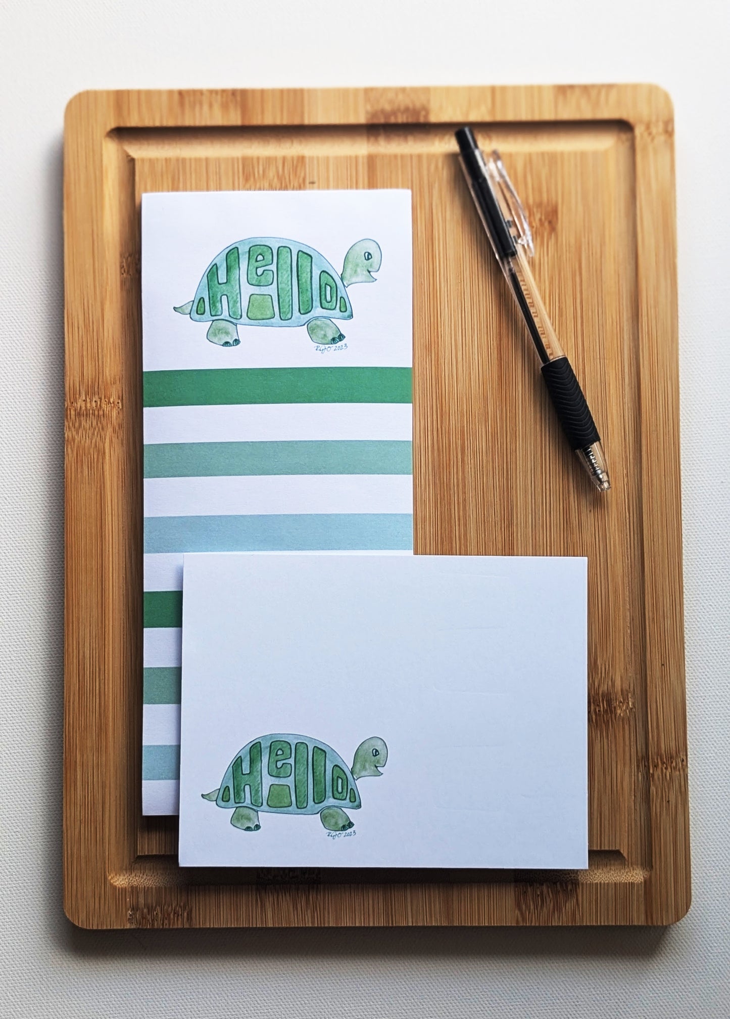 Hello Green Turtle Notepad