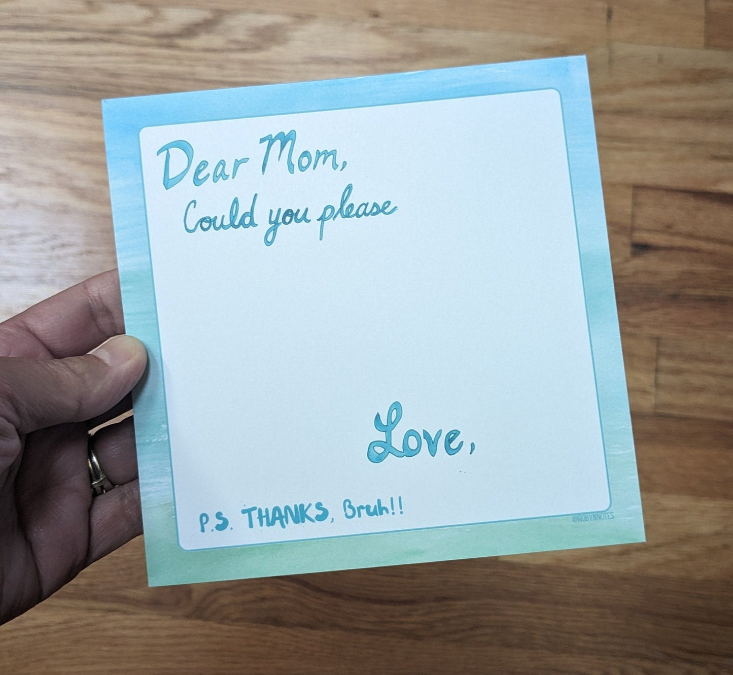 Dear Mom Notepad - Thanks Bruh!