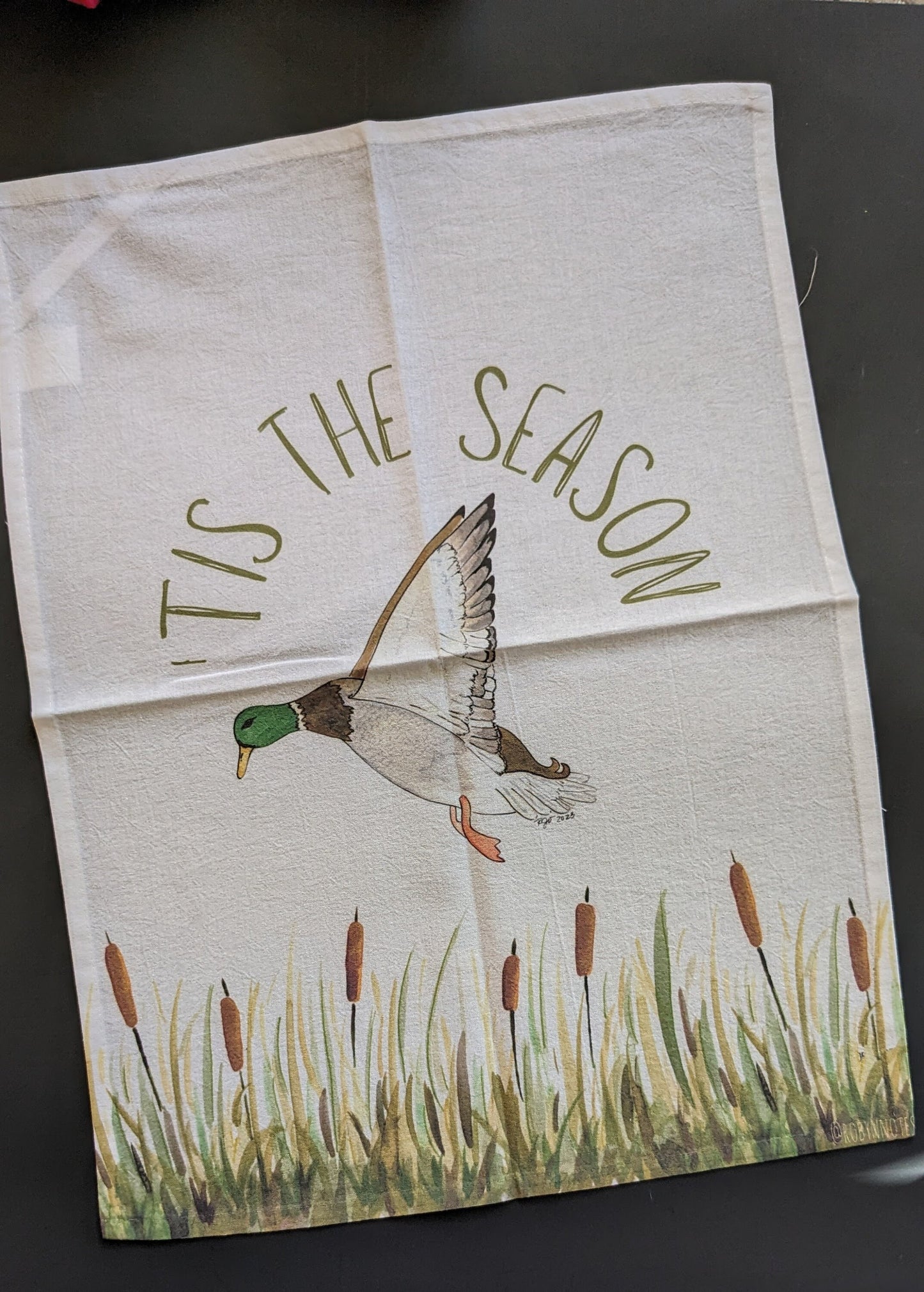 Migrating South Mallard Duck Tea Towel  - Cotton,  20 x 15 inches