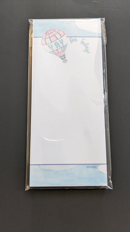 Yay for Today Hot Air Balloon Notepad