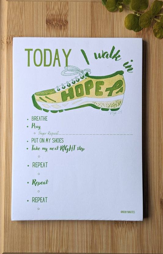 Green Shoe Walk in Hope Notepad
